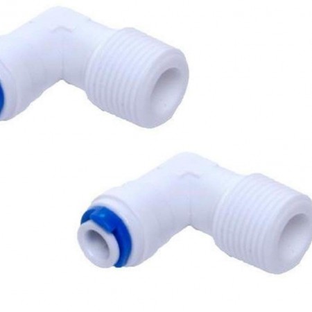 2 Pieces RO Pump Elbow Connector for RO Water Filter Purifiers Tube