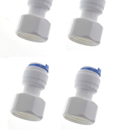 4 Pieces RO Female Direct Valve Straight Connector