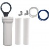 Pre Filter Housing Compatible With all Type Water Purifier with 2 Pcs 1/4 Connectors, Teflon Tape, 2 spun and 1 Spanner Pre Filter Housing Compatible With all Type Water Purifier with 2 Pcs 1/4 Connectors, Teflon Tape, 2 spun and 1 Spanner