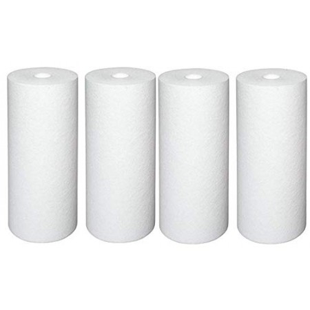 RO 20 inch 4 piecce Jumbo Polypropylene Spun Filter Cartridge 4.5 inch Dia (White).