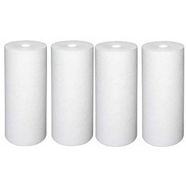 RO 20 inch 4 piecce Jumbo Polypropylene Spun Filter Cartridge 4.5 inch Dia (White).